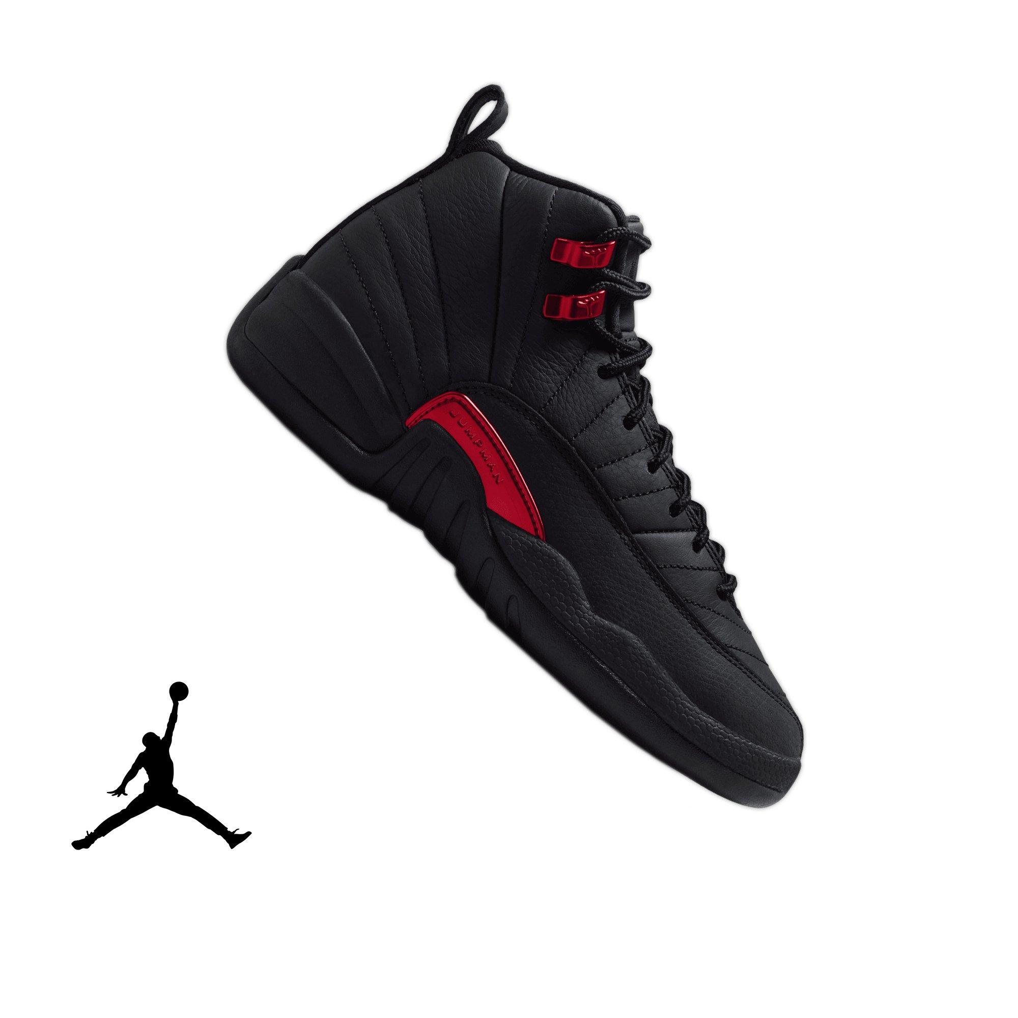 Jordan 12 Retro &ldquo;Bloodline&rdquo; Grade School Kids' Shoe - BLACK/VARSITY RED